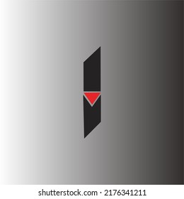 Vector illustration of the letter I logo design, and a white gradient black background