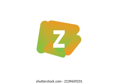 vector illustration of letter A logo with fluid frame and gradient color