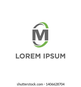 vector illustration letter m circle icon logo design
