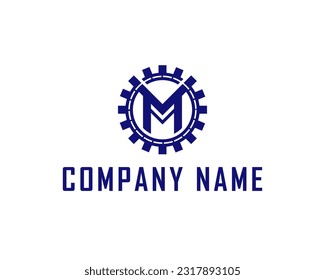 Vektorgrafik Letter M Symbol für die Zahnradtechnologie oder Symbol-Vorlagendesign. Motor
Ringbetriebskonzeption