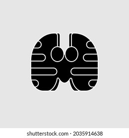 Vector illustration of the letter m with a happy face silhouette for logo designs, brands and more.