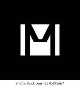 A vector illustration of the letter M, isolated on a white background