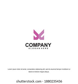 Ilustración vectorial. Logo de letra m moderna, icono plano y plantilla de diseño vectorial. La letra geométrica m lootipo para marca o empresa con texto.