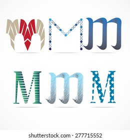 Vector illustration letter M set