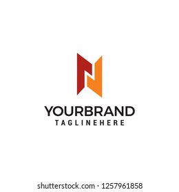 Vector illustration letter n Logo template vector