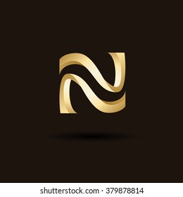 vector illustration letter N logo