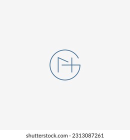 vector illustration of letter nhg