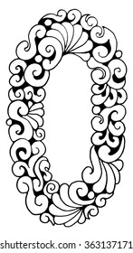 Vector illustration, Letter O