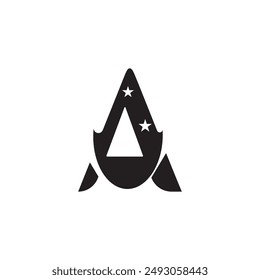 Ilustración vectorial de la letra A sobre fondo blanco
