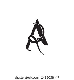 Vector Illustration of Letter A on White Background