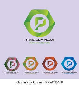 Vector Illustration Letter P Circle Icon Stock Vector (Royalty Free ...
