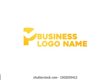 Vector illustration of letter p logo design. Isolated on white background.