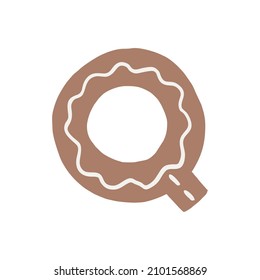 Ilustración vectorial de la letra Q. Icono plano