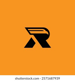 vector illustration of the letter R eagle for icon, symbol or logo. letter R eagle logo