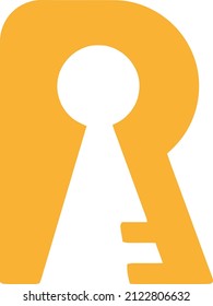 Vector Illustration of letter R and Room key combination logo concept