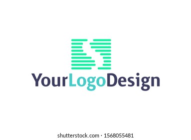 Vector illustration of letter S logo design. Isolated on white background.