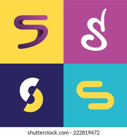 Vector illustration letter s set