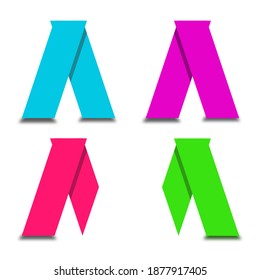 Letra de ilustración de vector a set
