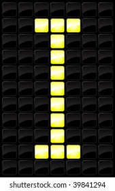 Vector illustration of letter style electronic scoreboard.