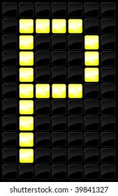 Vector illustration of letter style electronic scoreboard.