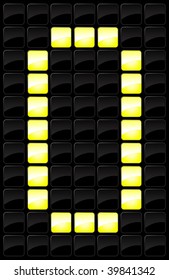 Vector illustration of letter style electronic scoreboard.