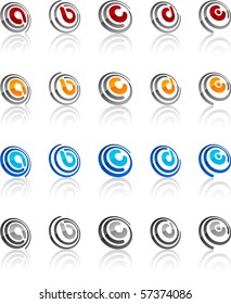 Vector illustration of letter symbols.
