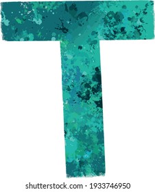 vector illustration of letter T
