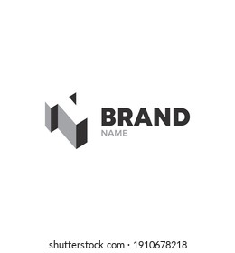 vector illustration of letter T 3d style, multipurpose logo design 
