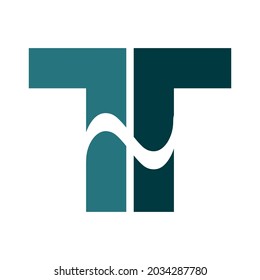 Ilustración vectorial del diseño del elemento T de la letra en color Tosca.