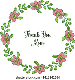 Vector Illustration Letter Thank You Mom Stock Vector (Royalty Free ...