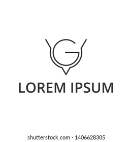 vector illustration letter v g and bird icon logo design