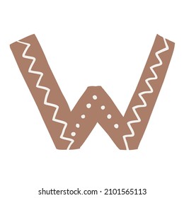 Vector Illustration of letter W. Flat icon