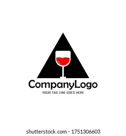 vector illustration of letter a and wine