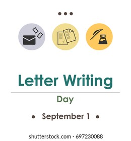 Vector Illustration For Letter Writing Day In September