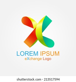 Vector illustration of letter X