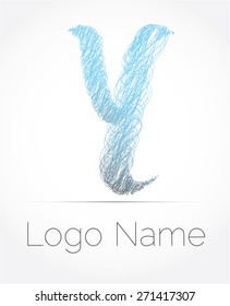 Vector illustration of letter Y