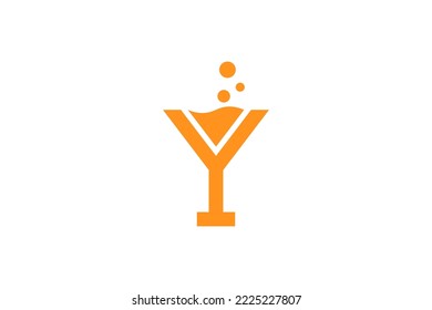 Vektorgrafik des Logos Y mit Cocktailglas