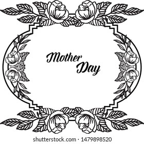 Vector illustration letter your are great with various of elegant wreath frame