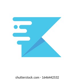 vector illustration of letterhead logo icon technology, looks like the letter K.