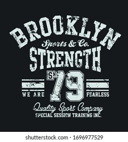 vector illustration of lettering about brooklyn