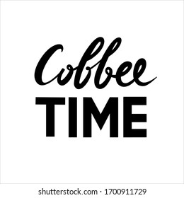 Vector illustration of lettering "Coffee Time", EPS10