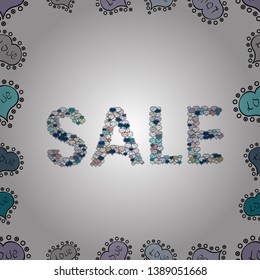 Vector illustration. Lettering. Colorful design. Seamless pattern. Giveaway Banner Card with Lettering. Picture in white, neutral and gray colors.