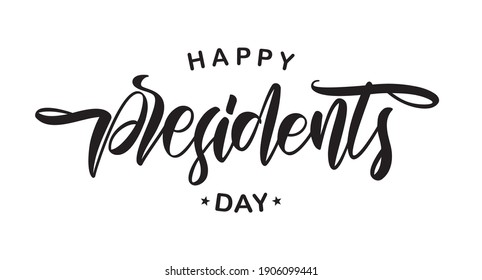 Vector illustration: Lettering composition of Happy Presidents Day
