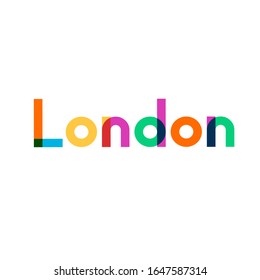 Vector illustration, lettering composition, London city, calligraphy, handwritten lettering logo. Design for postcards, t-shirts, banners, greeting cards, mugs, stickers. EPS 10