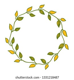 Vector illustration lettering congratulation with texture flower frame hand drawn