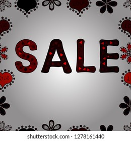 Vector illustration. Lettering. Original poster for discount. Best sale banner. Bright abstract background with text. Seamless.