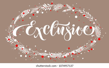 Vector illustration of lettering poster, logotype, text for clothes shop, catalog, collection, ad, special offer, accessories web site, item page. Banner for homepage, email, print, element of design