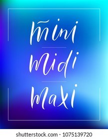 Vector illustration of lettering poster, logotype, text for clothes shop, catalog, collection, ad, special offer, accessories web site, item page. Banner for homepage, email, print, element of design