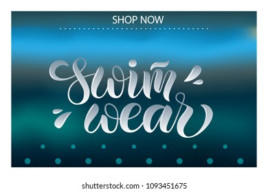 Vector illustration of lettering poster, logotype, text for clothes shop, catalog, collection, ad, special offer, accessories web site, item page. Banner for homepage, email, print, element of design