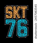 Vector illustration of lettering related to skateboarding.
